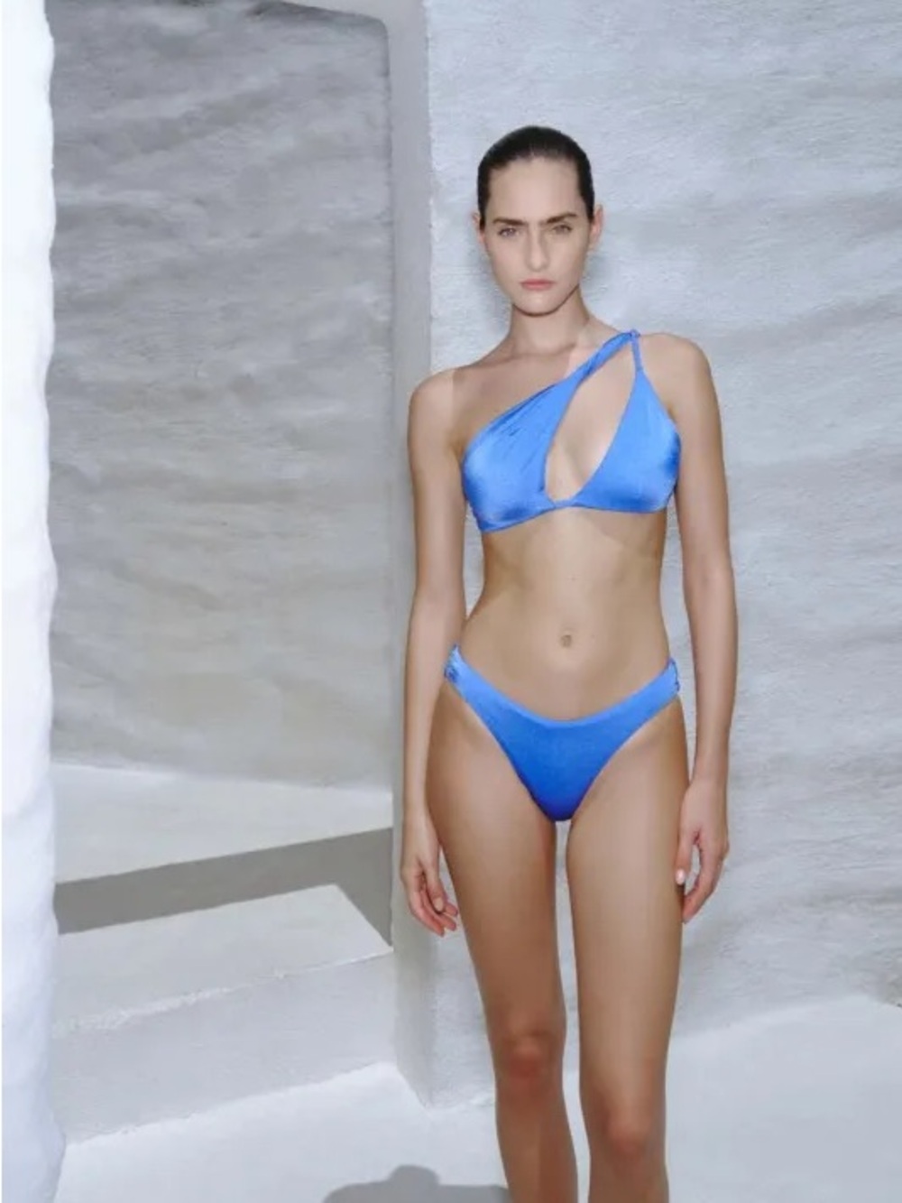 NWOT Baobab Collection Electric Blue Asymmetric Cutout Bikini